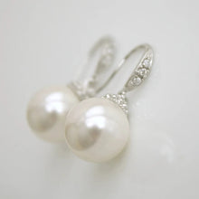 Load image into Gallery viewer, Trendy Women Imitation Pearl Dangle Earrings Silver Color Ear Accessories Wedding Jewelry