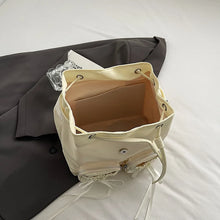 画像をギャラリービューアに読み込む, Bow Design Women&#39;s Small Nylon Backpacks 2024 Y2K Fashion Solid Color Backpack Travel Simple Back Packs
