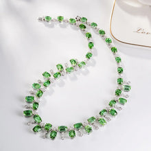 Load image into Gallery viewer, NEW Simulation Green Tourmaline Choker Necklace For Women Wedding Accessories x43
