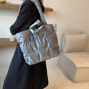 Oxford Padded Shoulder Bag for Women Fashion Designer Soft Tote Bag z61