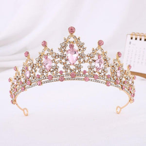 Trendy Crystal Rhinestone Tiaras Crown Wedding Hair Jewelry Bridal Queen Princess Pageant Diadem - www.eufashionbags.com