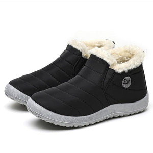 Women Warm Fur Shoes For Winter Female Flats Slip On Loafers Light Casual Shoes - www.eufashionbags.com