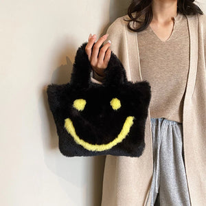 Fashion Tote Bag New Shoulder Bag Large Women's Autumn and Winter Plush Crossbody Bag a94