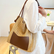 Load image into Gallery viewer, Weave Tote Bag Large Summer Beach Straw Handbag and Purse Female Bohemian Shoulder Bag for Women Ladies Travel Bag