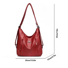 Carica l&#39;immagine nel visualizzatore di Gallery, Multifunction Retro Shoulder Crossbody Bags for Women Designer Purses Leather Large Tote Handbags