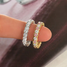 Cargar imagen en el visor de la galería, Bling Bling Promise Rings for Women Sparkling Cubic Zirconia Wedding Accessories