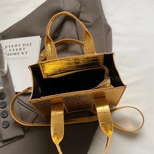 画像をギャラリービューアに読み込む, Mini Stone Pattern Cute PU Leather Shoulder Bag Handbags Designer Women 2024 Fashion Solid Color Gold Crossbody Bag