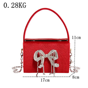 Rhinestone Evening Bag Women Clutch Shoulder Crossbody Bag Purse Fashion box Flap Handbag a187