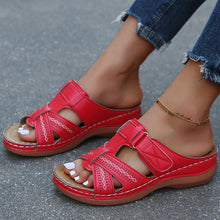 Carica l&#39;immagine nel visualizzatore di Gallery, Women Sandals Fashion Summer Open Toe Beach Non-Slip Womens Sandals Wedge  Summer Women&#39;s Shoes Footwear Female Slipper