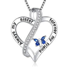 Charger l&#39;image dans la galerie, Blue Butterfly Love Heart Women Necklace Pendant Fashion Neck Accessories Gift - www.eufashionbags.com