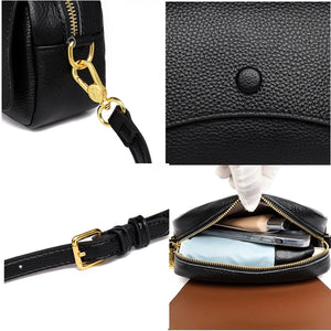 Luxury Genuine Leather Handbag Women Cowhide Small Messenger Bag w89