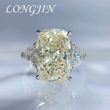 Cargar imagen en el visor de la galería, 925 Silver 9*13mm White G High Carbon Diamond Rings for Women Wedding Fine Jewelry Gifts x09