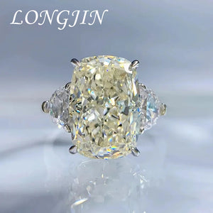 925 Silver 9*13mm White G High Carbon Diamond Rings for Women Wedding Fine Jewelry Gifts x09