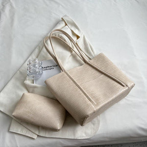 Large PU Leather Shoulder Bag for Women Winter Fashion Handbags Tote Purse l63 - www.eufashionbags.com