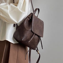 画像をギャラリービューアに読み込む, Small Retro Leather Backpack for Women Vintage Backpack Trendy School Bags z25