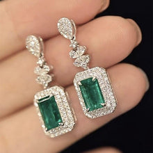 Load image into Gallery viewer, Green Cubic Zircon Hanging Earrings for Women he172 - www.eufashionbags.com