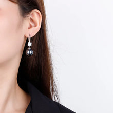 画像をギャラリービューアに読み込む, Fashion 14mm White Pearl Pendant Earrings Women&#39;s Jewelry Wedding Anniversary Macrame Party Accessory