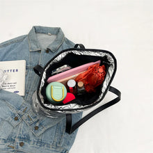Carica l&#39;immagine nel visualizzatore di Gallery, Silver Big Casual Cotton Shoulder Bag for Women New Trendy Korean Fashion Handbags Designer Padded Tote Bag