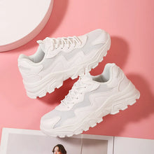 画像をギャラリービューアに読み込む, Women Mesh Lightweight Pink Platform Sneakers Lace-up Running Sports Shoes x65