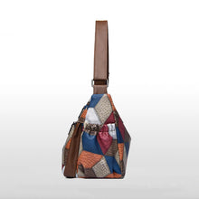 画像をギャラリービューアに読み込む, Women Messenger Bags New PU Leather Handbag Inclined Shoulder Bag Crossbody Bag Vintage Plaid Pattern Bag