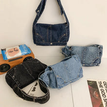 Laden Sie das Bild in den Galerie-Viewer, Small Denim Bags for Women 2024 Y2K Fashion Crossbody Bag Lady Shoulder Bag Tote Pures