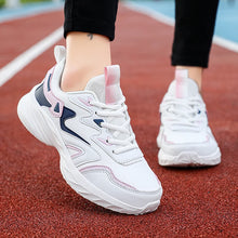 Charger l&#39;image dans la galerie, Mixed Color Platform Shoes Casual Lace-up Chunky Sneakers Sports Shoes for Women x41