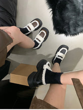 画像をギャラリービューアに読み込む, Winter Warm Fur Women Loafer Shoes Fashion Cotton-added Mary Jane Shoes q98