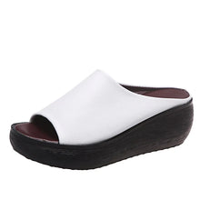 Cargar imagen en el visor de la galería, Women Sandals Wedge Heels Platform Sandalias Mujer Soft Leather Summer Sandals h06