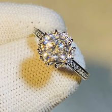 Laden Sie das Bild in den Galerie-Viewer, Eternity Wedding Rings for Women Inlaid Round Cubic Zirconia Aesthetic Engagement Proposal Rings