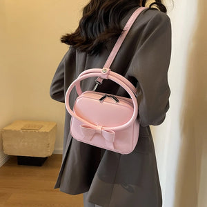 PU Leather Small Crossbody Bag for Women Fashion Bow Shoulder Bag x211