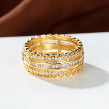 Load image into Gallery viewer, Gold Color Fashion Women Party Ring Bright Zirconia Finger Accessories hr38 - www.eufashionbags.com