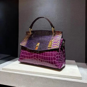 New Snake Print Women's Bag Color Handbag Colorful Crocodile Print Crossbody Bags for Women Hot Selling