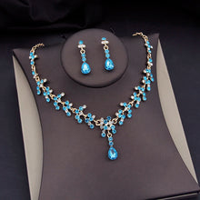 Cargar imagen en el visor de la galería, Luxury Crystal Crown Wedding Choker Necklace Sets for Women Bridal Tiaras Jewelry Sets Costume Accessories