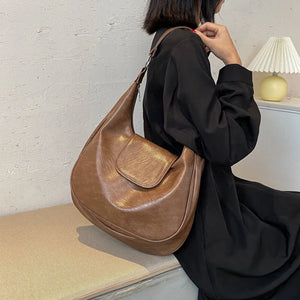 Soft PU Leather Women Shoulder Hobo Bags Large Luxury Crossbody Bags w10