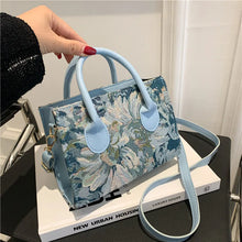 Cargar imagen en el visor de la galería, Floral Graphic Satchel Bag For Women Fashion Mini Square Bag Fashion Handbag Designer Shoulder Crossbody Bags