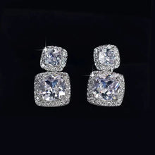 Cargar imagen en el visor de la galería, Fashion Geometric Dangle Earrings with CZ Crystal Earrings for Women Silver Color Accessories