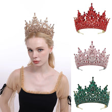 Charger l&#39;image dans la galerie, New Wedding Hair Accessories Beauty Pageant Headpiece Colorful CRYSTAL Handmade Bridal Tiara for Women