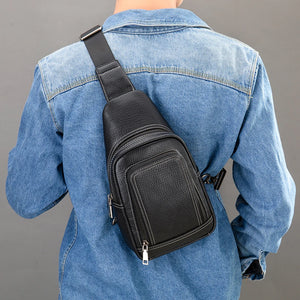 Men's Chest Bags Designer Genuine Leather Crossbody Bags for Men Part Side Bags Strap Messenger Bag Travel Chest Pack