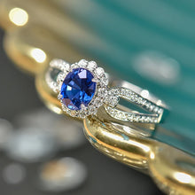 Cargar imagen en el visor de la galería, Blue Cubic Zirconia Women Rings Wedding Anniversary Party Temperament Female Accessories
