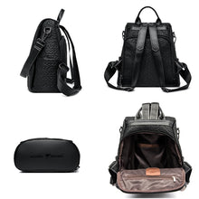 Charger l&#39;image dans la galerie, Fashion Leather Anti-theft Backpack Large Women shoulder travel backpack school bag a17