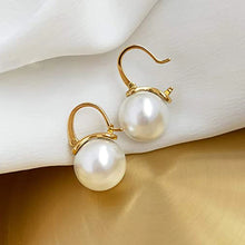 Load image into Gallery viewer, Simulated Pearl Drop Earrings for Women Metal Gold Color Fashion Earrings Daily Wear