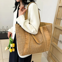 Load image into Gallery viewer, Large Straw Weave Tote Summer Beach Bags for Women 2024 Fashion Bohemian Travel Shoulder Bag a166