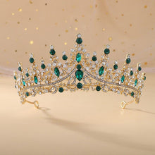 Load image into Gallery viewer, Princess Queen Opal Crystal Tiaras Crowns Wedding Hair Accessories bc107 - www.eufashionbags.com