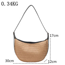 Cargar imagen en el visor de la galería, 2024 New Beach Straw Handbags Weave Tote Bag Women Shoulder Bags a157