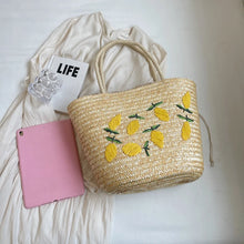 Carica l&#39;immagine nel visualizzatore di Gallery, Sweet Design Weave Straw Shoulder Bags for Women 2024 Summer Fashion Small Tote Bags