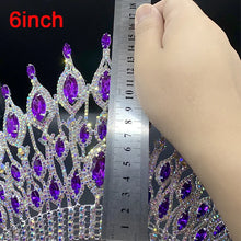 Cargar imagen en el visor de la galería, Luxury Miss Universe Wedding Crown Queen Rhinestone Tiara Party Hair Jewelry y97
