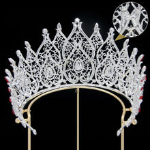 Cargar imagen en el visor de la galería, Luxury Miss Rhinestone Wedding Crown Tiaras Queen Princess Headpiece y102