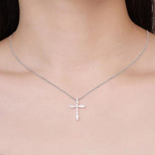 Load image into Gallery viewer, Fashion Women&#39;s Cross Pendant Necklace Crystal Cubic Zirconia Wedding Necklace t09 - www.eufashionbags.com