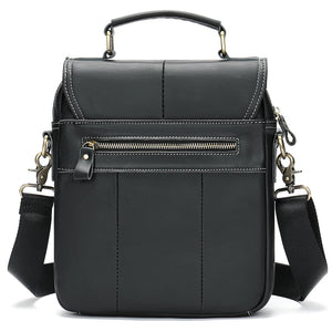 Genuine Leather Men Messenger Crossbody Bags Phone Male Sling Side Pouch Handbag Travel Outdoor 6121