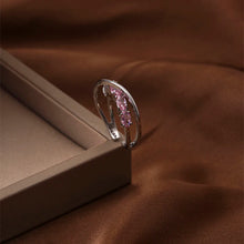 Load image into Gallery viewer, Pink Color Microinlaid Zircon Cross Ring Adjustable Advanced Open Index Finger Rings